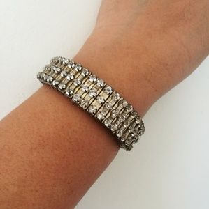 Vintage Rhinestone Stretch Bracelet